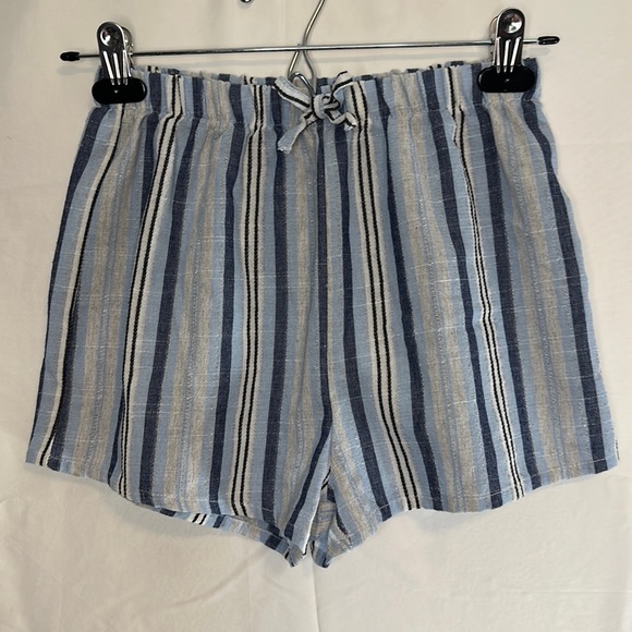 Girls Knot Front Shorts from SHEIN Size 11-12Y in Blue, White and Grey - Picture 1 of 5